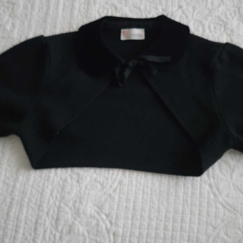 Red Valentino Knit Puff Sleeve Shrug Size XS